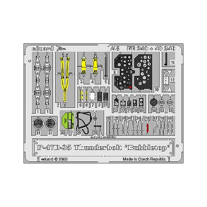 eduard fe240 1 48 p 47d 25 thunderbolt photo etch for tamiya