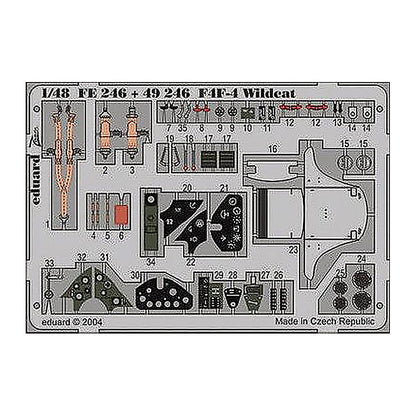 eduard fe246 1 48 wildcat photo etch interior detail set for tamiya