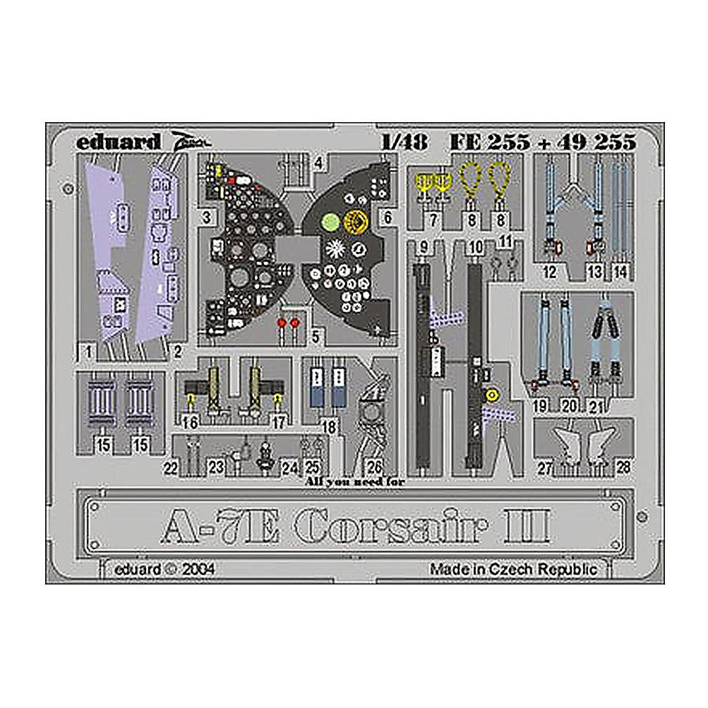 eduard fe255 1 48 a 7e for hasegawa photo etch detail set