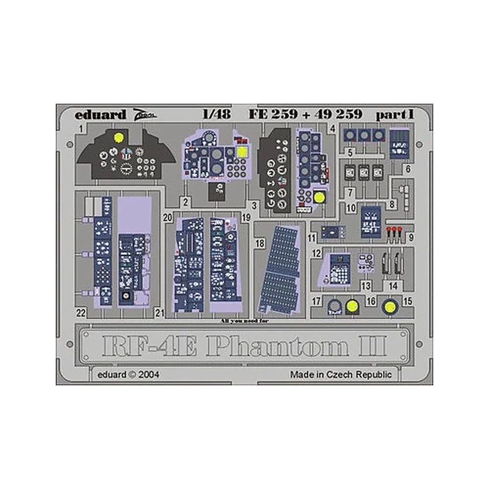 eduard fe259 1 48 rf 4e for hasegawa photo etch detail set