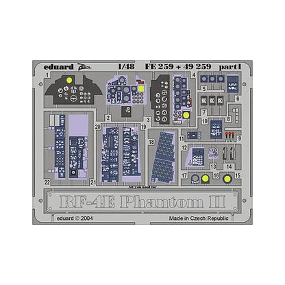 eduard fe259 1 48 rf 4e for hasegawa photo etch detail set
