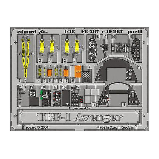 eduard fe267 1 48 tbf 1 for accurate miniatures