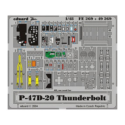 eduard fe269 1 48 p 47d 20 thunderbolt photo etch for hasegawa