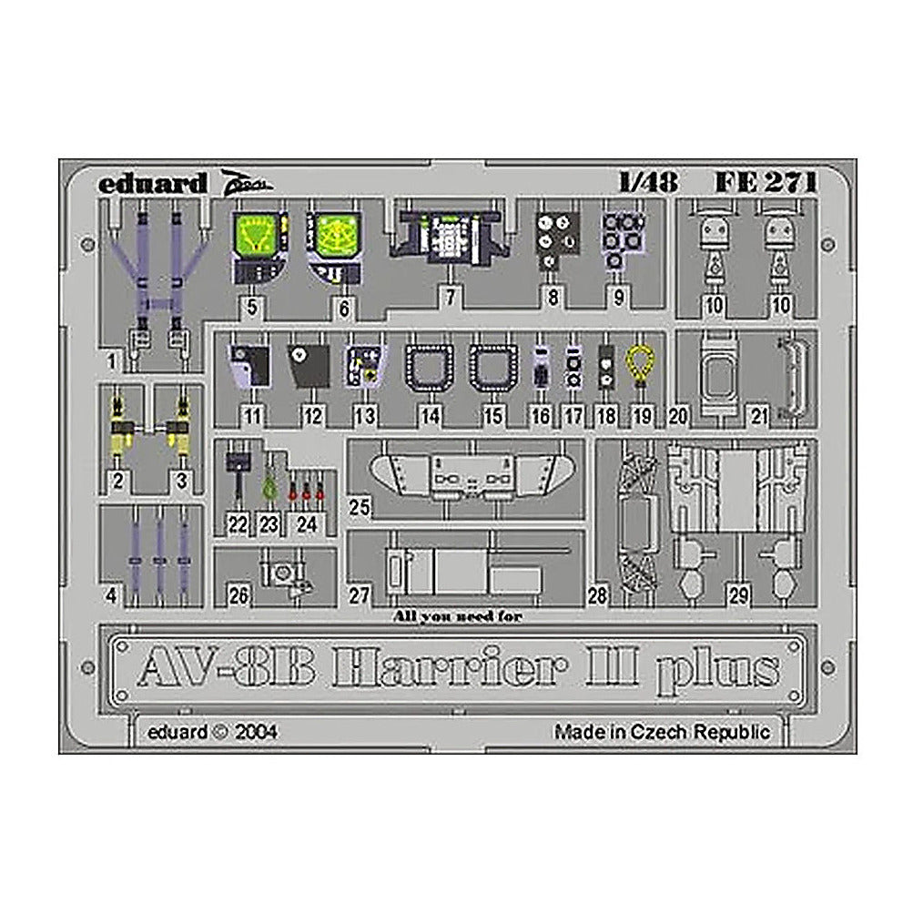 eduard fe271 1 48 av 8b plus for hasegawa photo etch detail set
