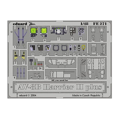 eduard fe271 1 48 av 8b plus for hasegawa photo etch detail set