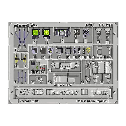 eduard fe271 1 48 av 8b plus for hasegawa photo etch detail set