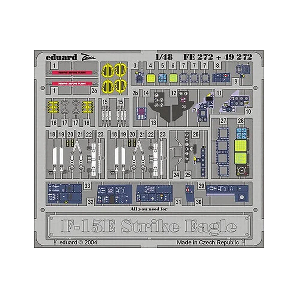 eduard fe272 1 48 f 15 e eagle thunderbolt photo etch for hasegawa