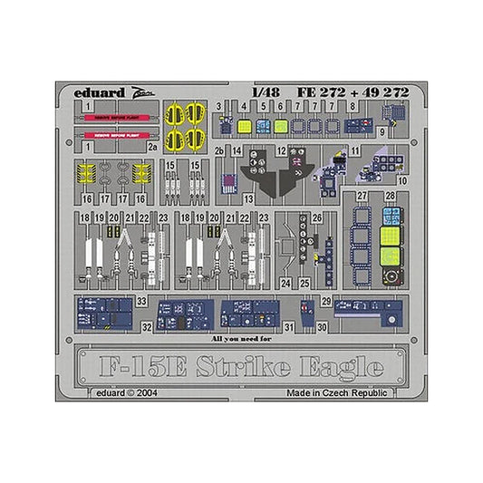 eduard fe272 1 48 f 15 e eagle thunderbolt photo etch for hasegawa