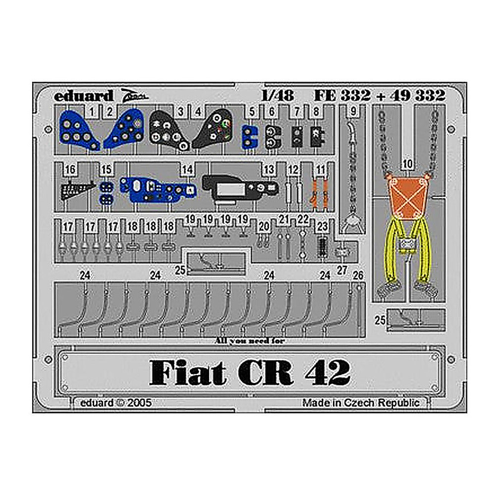 eduard fe332 1 48 cr 42 falco for italeri photo etch detail set