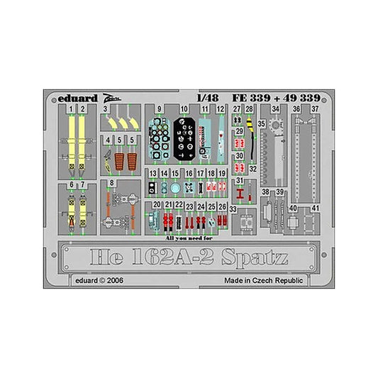 eduard fe339 1 48 he 162a 2 spatz for tamiya