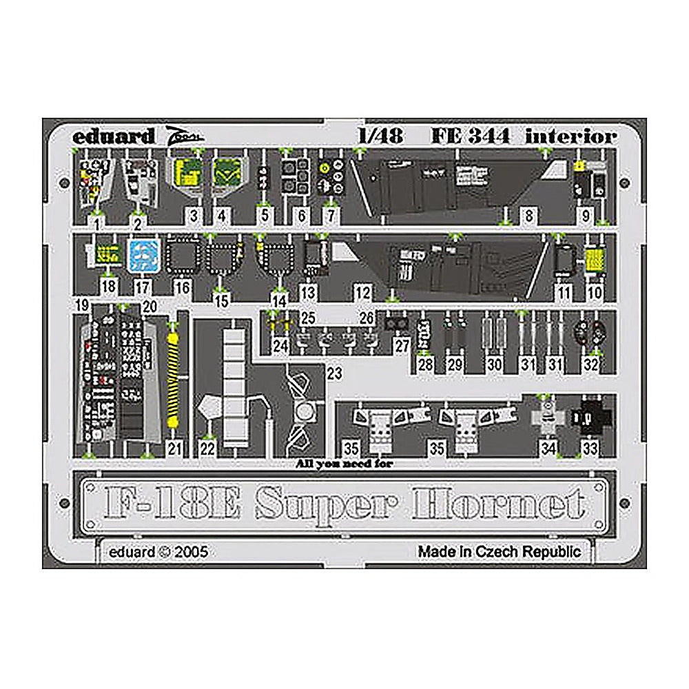 eduard fe344 1 48 f 18e super hornet interior for revell