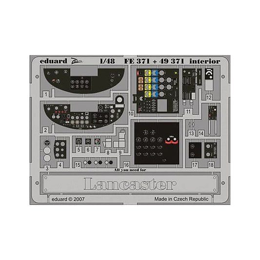 eduard fe371 1 48 lancaster interior for tamiya