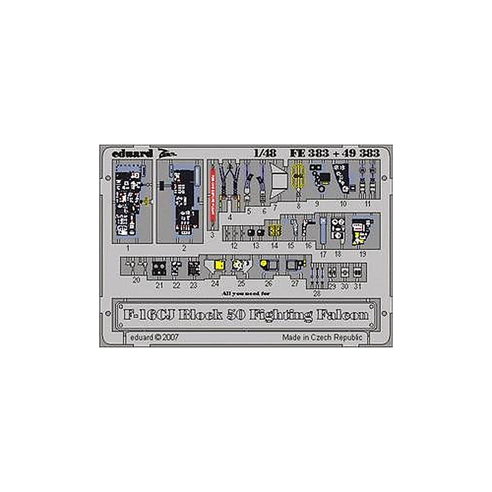 eduard fe383 1 48 f 16cj fighting falcon block 50 photo etch for