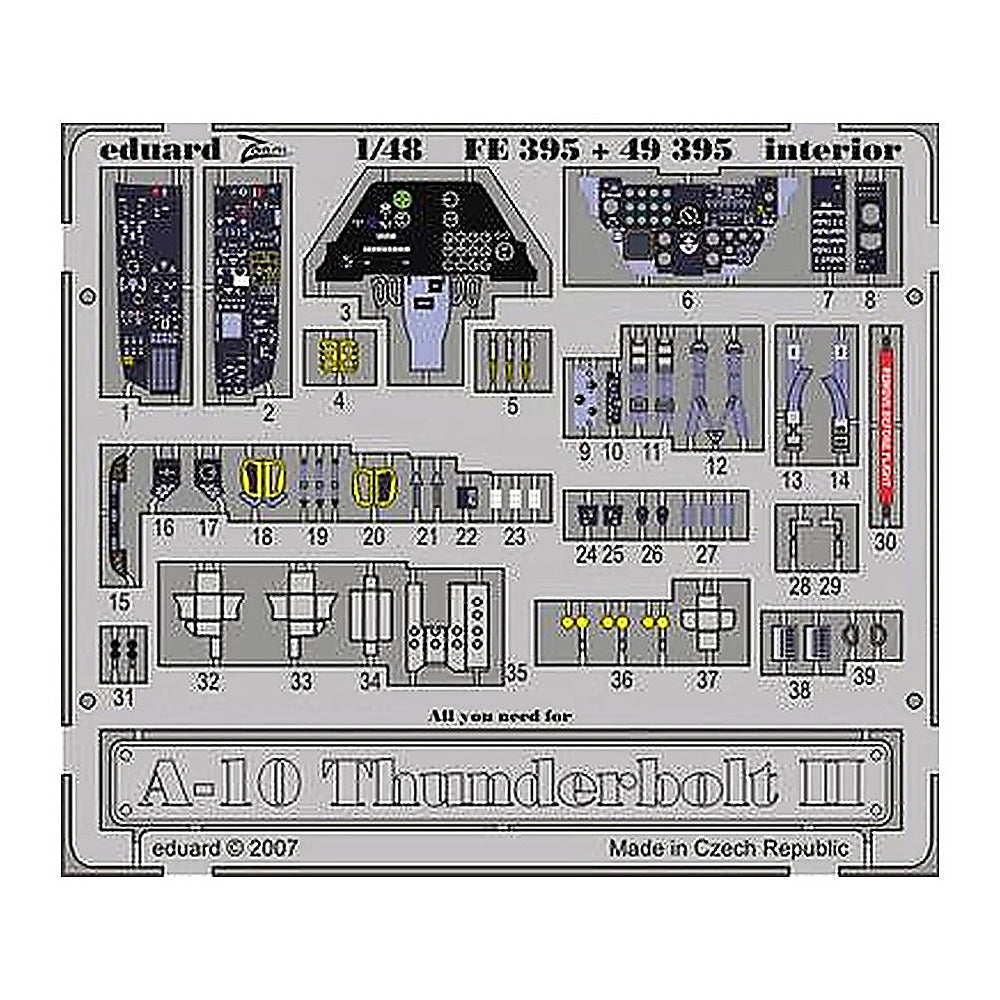 eduard fe395 1 48 a 10 thunderbolt ii photo etch for hobby boss