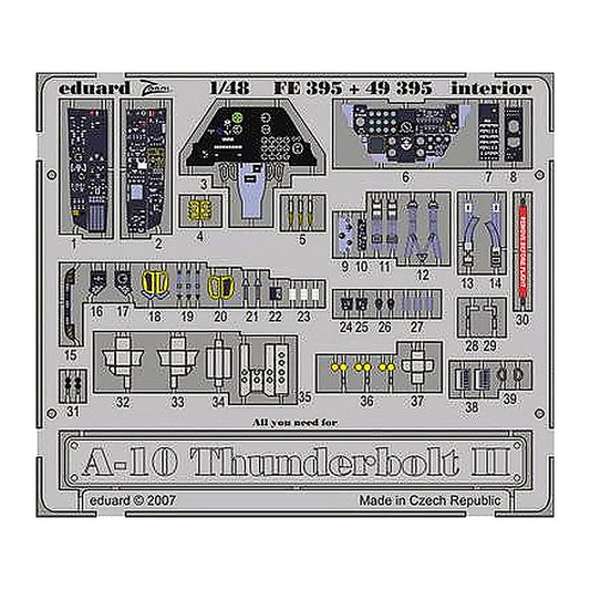 eduard fe395 1 48 a 10 thunderbolt ii photo etch for hobby boss
