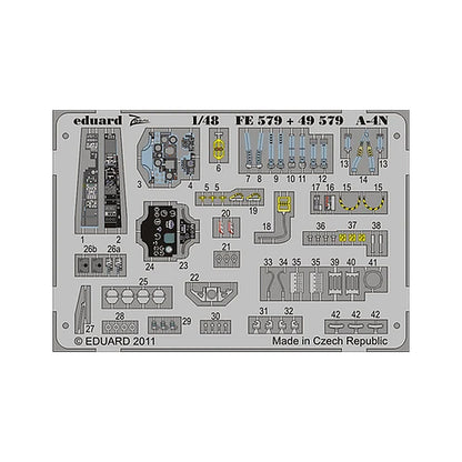 eduard fe579 1 48 zoom set a 4n for hasegawa zoom photo etch set