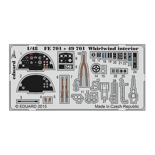 eduard fe701 1 48 zoom set whirlwind interior for trumpeter