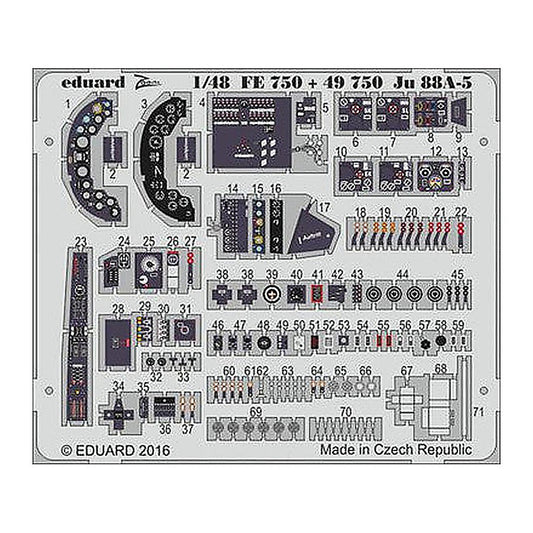 eduard fe750 1 48 ju 88a 5 for icm photo etch detail set