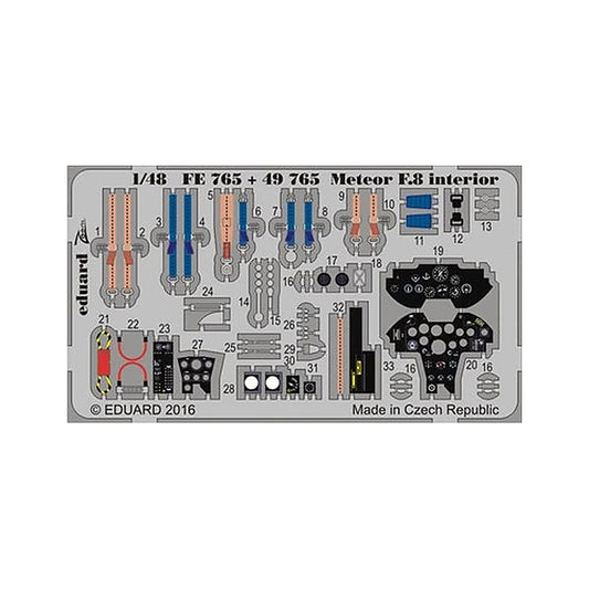eduard fe765 1 48 meteor f 8 for airfix photo etch detail set