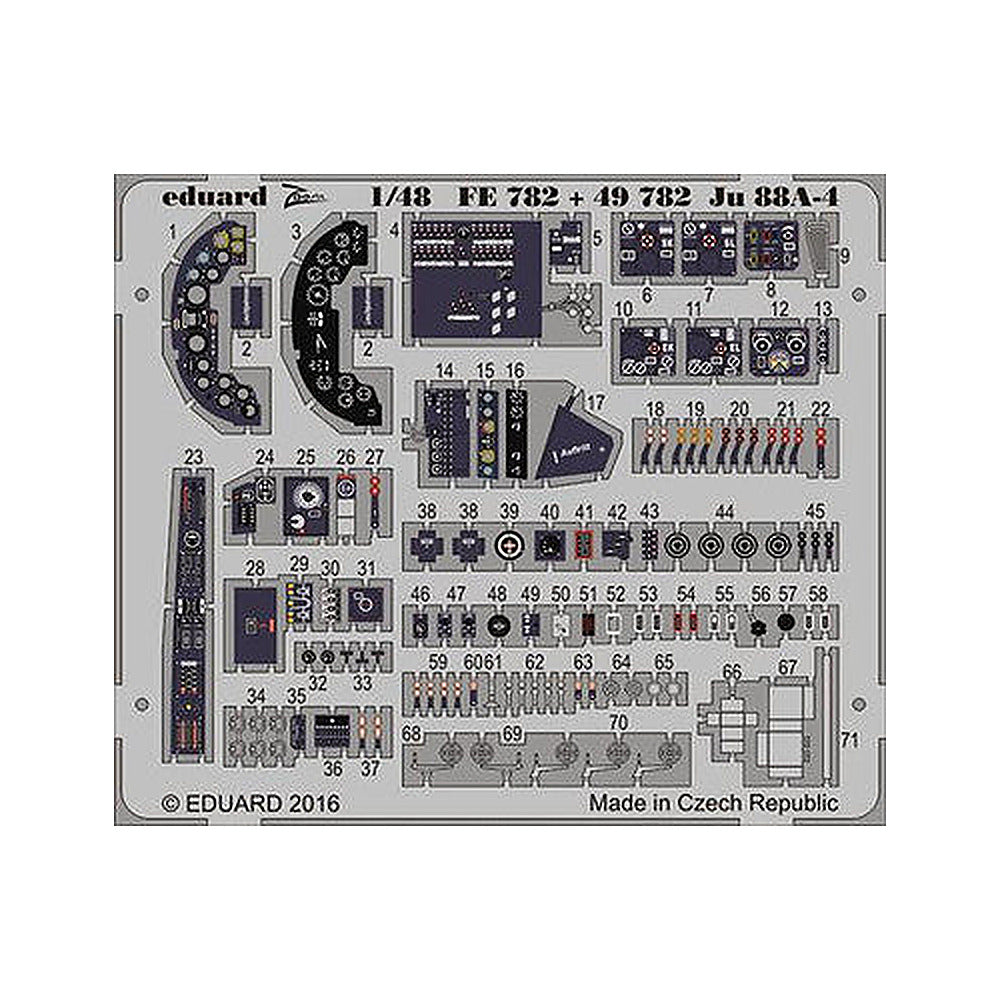 eduard fe782 1 48 ju 88a 4 for icm photo etch detail set