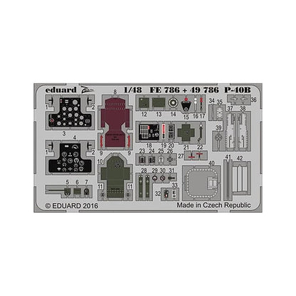 eduard fe786 1 48 p 40b for airfix photo etch detail set