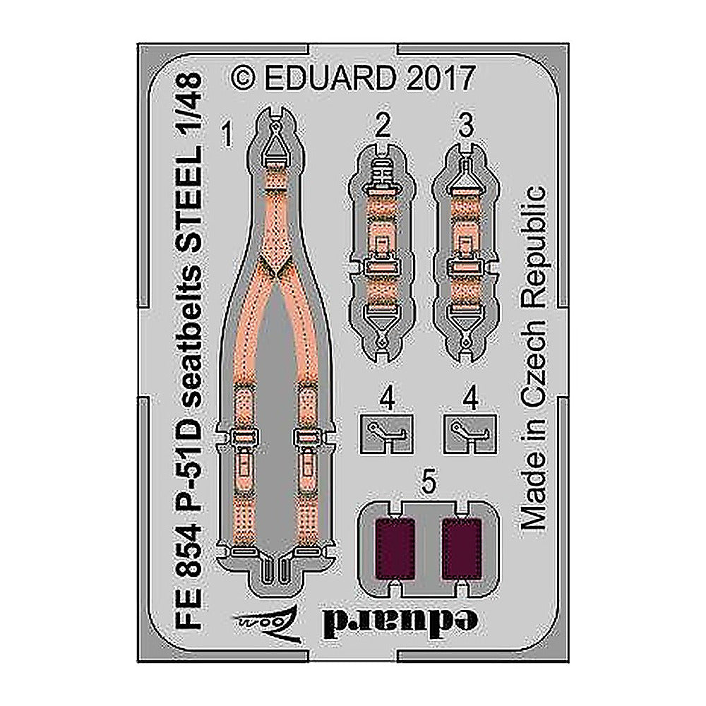 eduard fe854 1 48 p 51d seatbelts steel for airfix