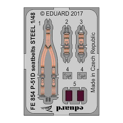 eduard fe854 1 48 p 51d seatbelts steel for airfix