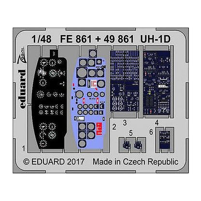 eduard fe861 1 48 uh 1d for kittyhawk photo etch detail set
