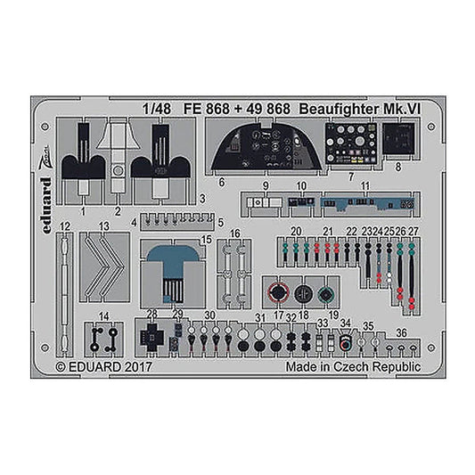 eduard fe868 1 48 beaufighter mk vi for tamiya