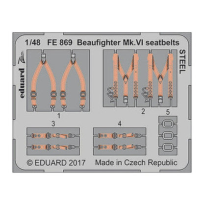 eduard fe869 1 48 beaufighter mk vi seatbelts steel for tamiya