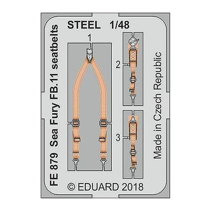 eduard fe879 1 48 sea fury fb 11 seatbelts steel for airfix