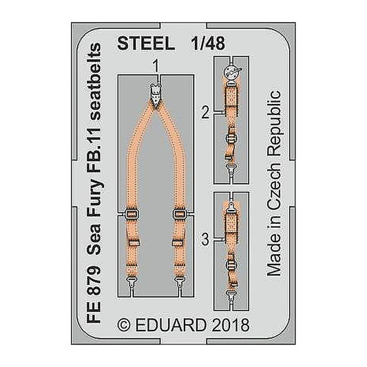 eduard fe879 1 48 sea fury fb 11 seatbelts steel for airfix