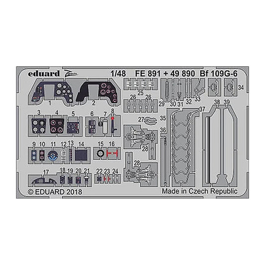 eduard fe891 1 48 bf 109g 6 for tamiya photo etch detail set