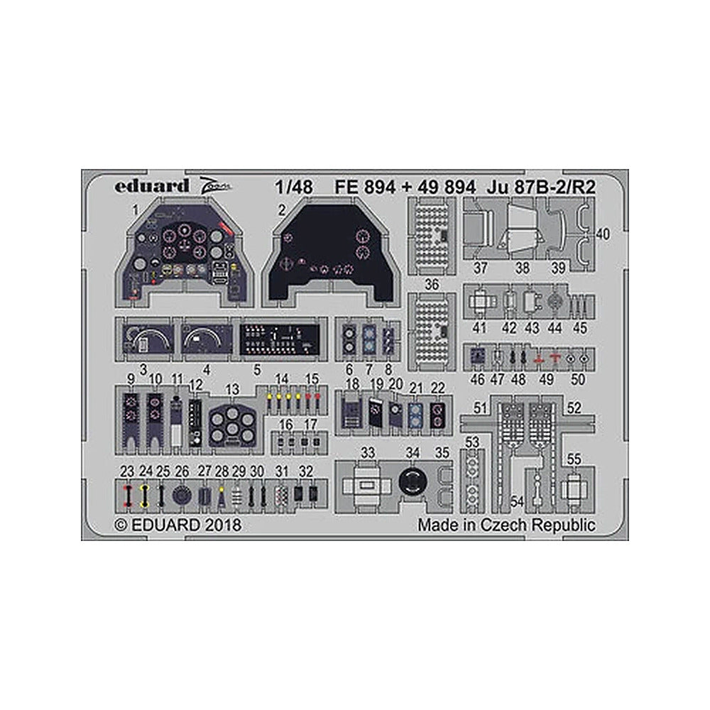 eduard fe894 1 48 ju 87b 2 r2 for airfix photo etch detail set