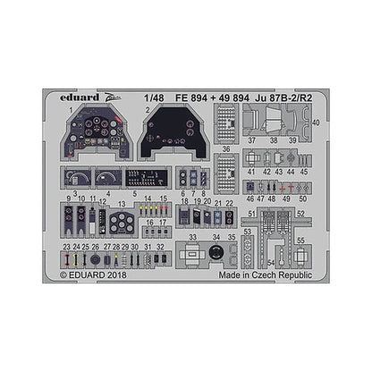 eduard fe894 1 48 ju 87b 2 r2 for airfix photo etch detail set