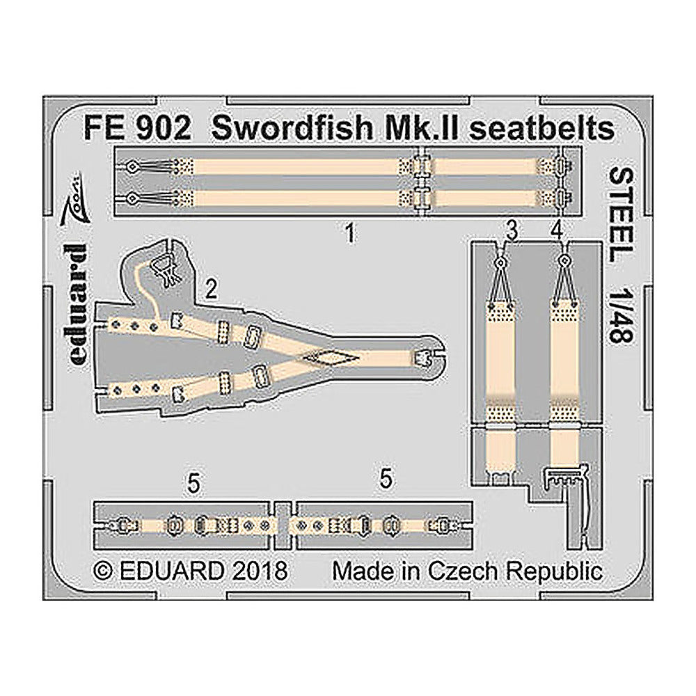 eduard fe902 1 48 swordfish mk ii seatbelts steel for tamiya