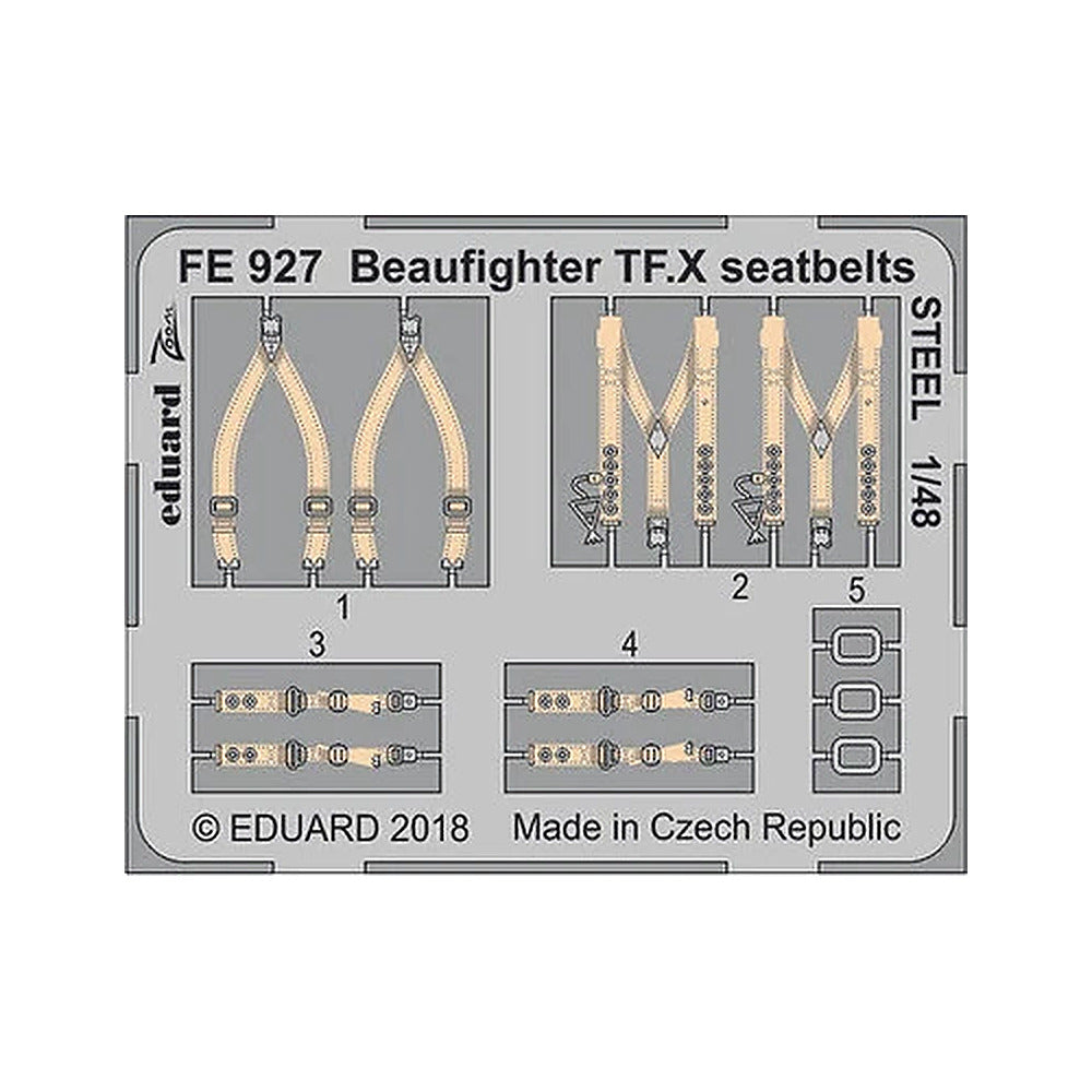 eduard fe927 1 48 beaufighter tf x seatbelts steel for revell