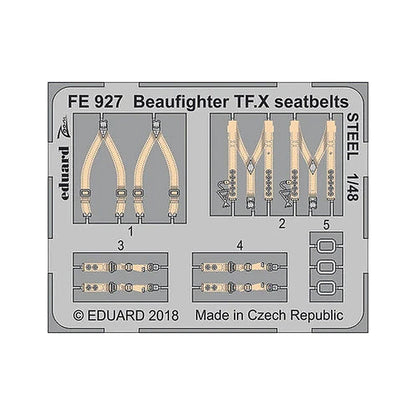 eduard fe927 1 48 beaufighter tf x seatbelts steel for revell