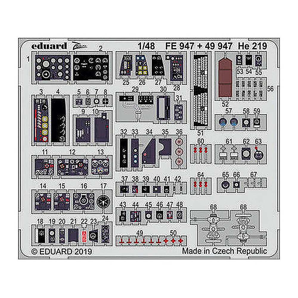 eduard fe947 1 48 he 219 for tamiya photo etch detail set