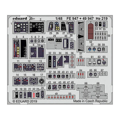 eduard fe947 1 48 he 219 for tamiya photo etch detail set