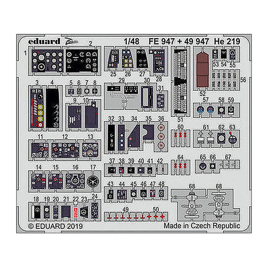 eduard fe947 1 48 he 219 for tamiya photo etch detail set