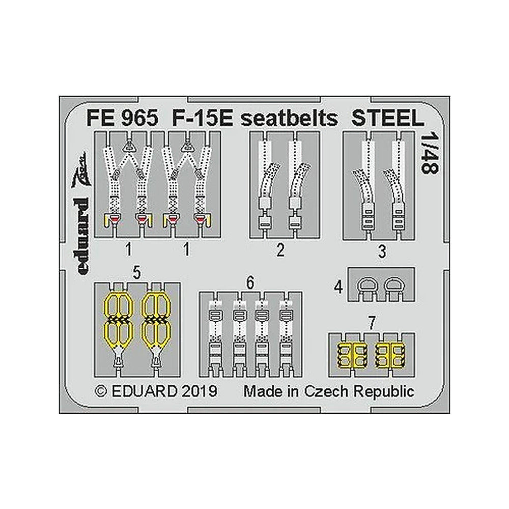 eduard fe965 1 48 f 15e seatbelts steel for great wall hobby