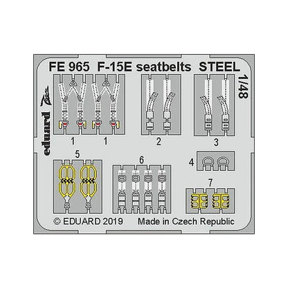 eduard fe965 1 48 f 15e seatbelts steel for great wall hobby