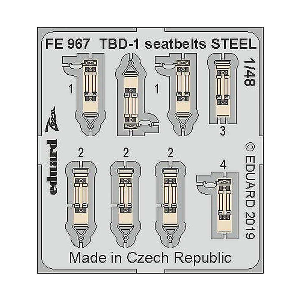 eduard fe967 1 48 tbd 1 seatbelts steel for great wall hobby