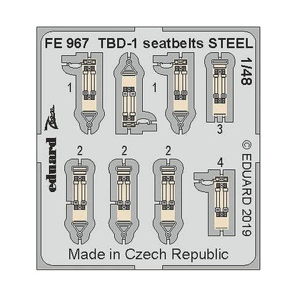 eduard fe967 1 48 tbd 1 seatbelts steel for great wall hobby