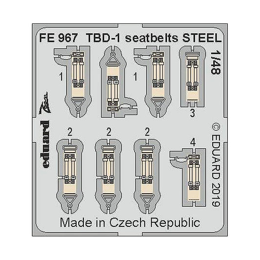 eduard fe967 1 48 tbd 1 seatbelts steel for great wall hobby