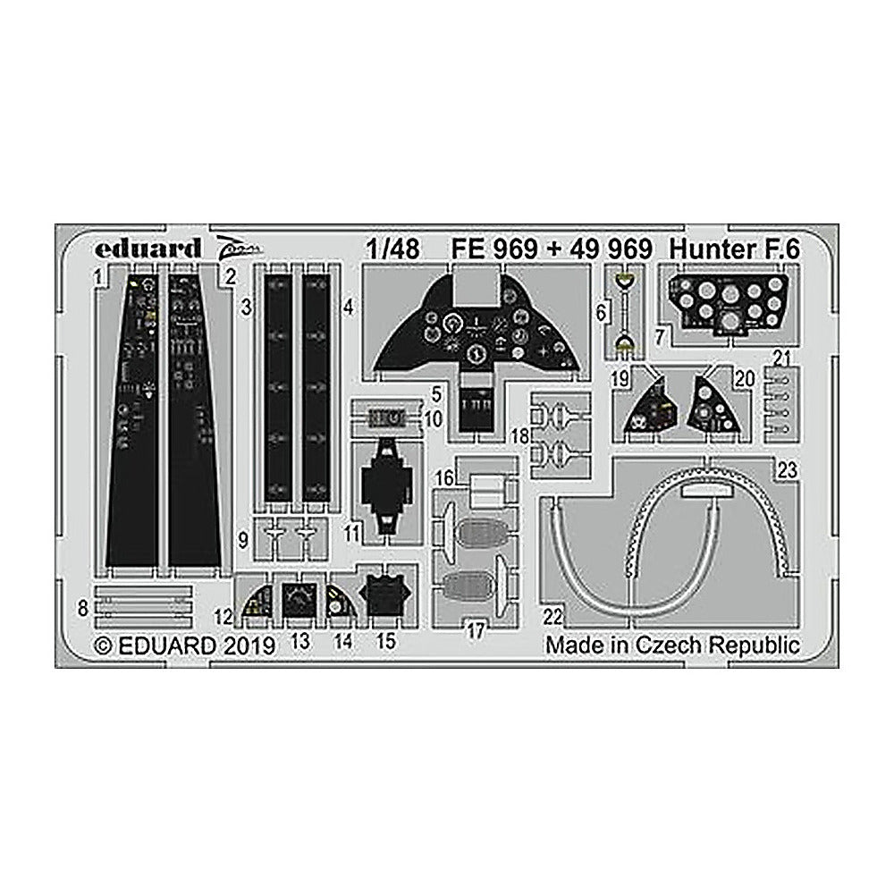 eduard fe969 1 48 hunter f 6 for airfix photo etch detail set