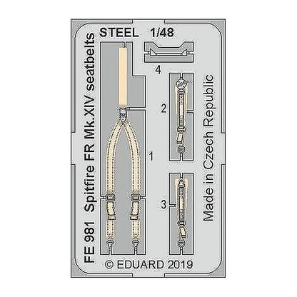 eduard fe981 1 48 spitfire fr mk xiv seatbelts steel for airfix