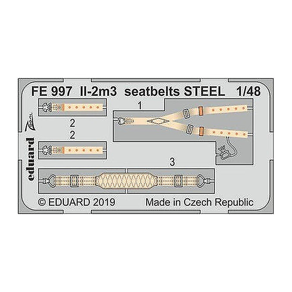 eduard fe997 1 48 il 2m3 seatbelts steel for tamiya