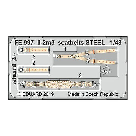 eduard fe997 1 48 il 2m3 seatbelts steel for tamiya